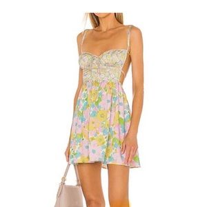Love and Lemons Emily Backless Mini Dress size M